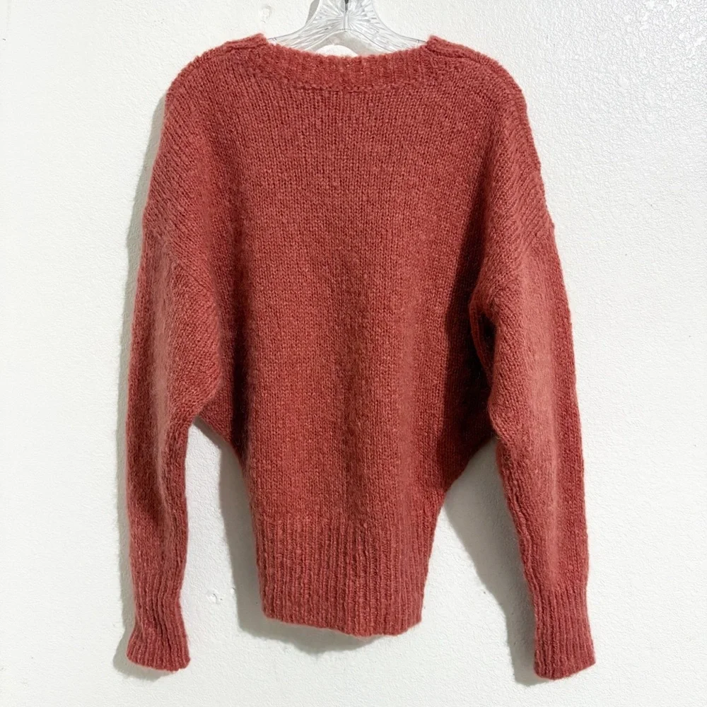 Isabel Marant Estelle Mohair Blend Sweater in Orange‎ Red